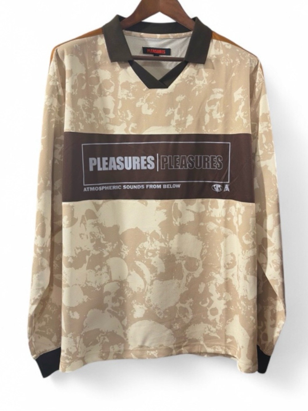 Pleasures Despair Long Sleeve Rugby Jersey Shirt Size Men’s Large (NWT)